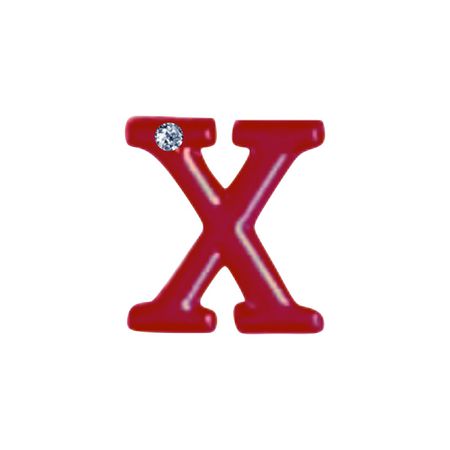 Letras Para Personalização de Plug Vermelha (HA180V) - X