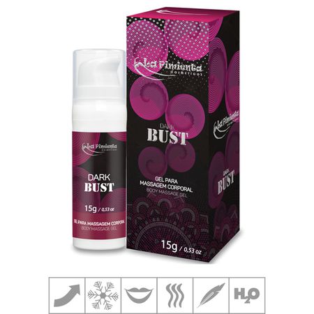 *Gel Excitante Para Mamilos Beijável Dark Bust 15g (L147) - Morango