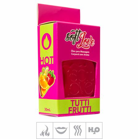 **Gel Comestível Soft Love Hot 30ml (ST116) - Tutti-Frutti