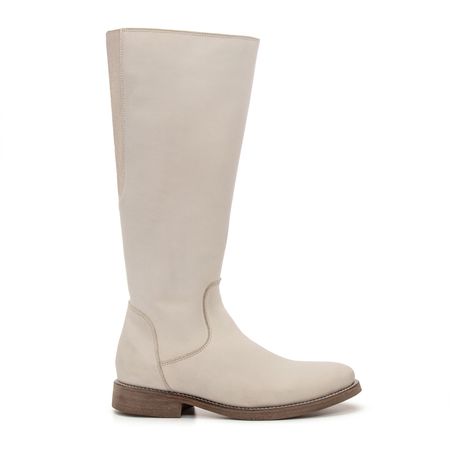 BOTA MONTARIA FEMININA COURO OFF WHITE - COUROWEST