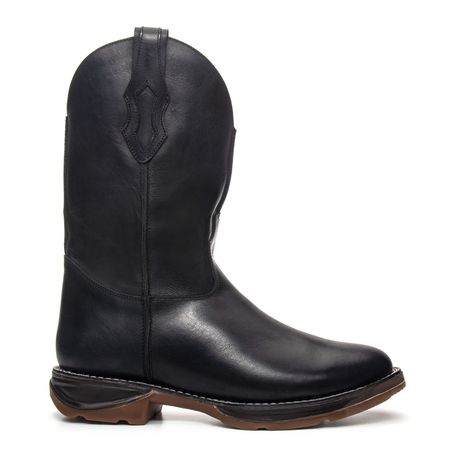 BOTA TEXANA CANO LONGO JUMP COURO HIDROFUGADO PRET - COUROWEST