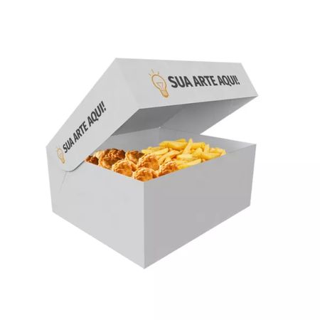 -CAIXA PARA FRITURAS DELIVERY GRANDE PERSONALIZADA - CaixaMix Embalagens