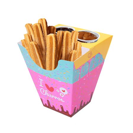 EMBALAGEM CHURROS ESPANHOL EU AMO CHURROS - 50 UNIDADES - CaixaMix Embalagens