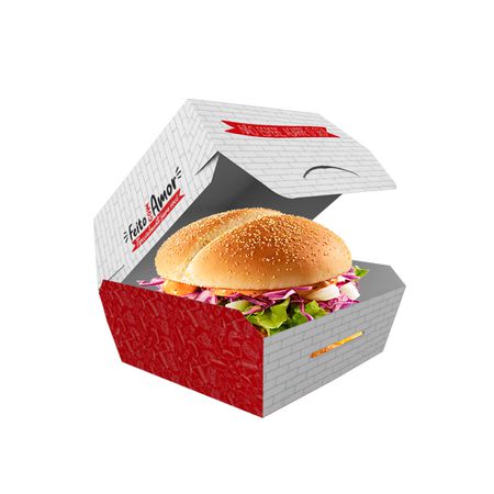 Caixa de Hamburguer Artesanal Linha Black (50 unidades) - Olimax