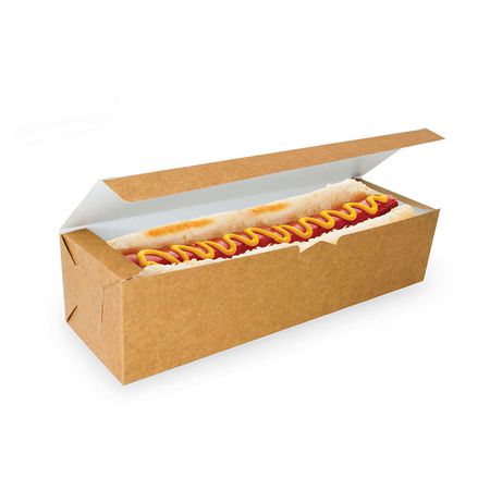 CAIXA HOT DOG DELIVERY 30CM KRAFT - 50 UNIDADES - CaixaMix Embalagens