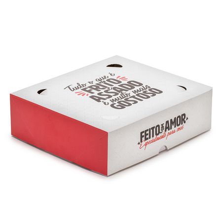 EMBALAGEM CAIXA PARA SALGADOS PEQUENA RED GOURMET - 10 UNIDADES - CaixaMix Embalagens