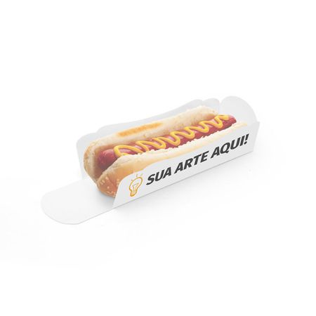 EMBALAGEM SUPORTE HOT DOG PERSONALIZADA - 50 UNIDADES - CaixaMix Embalagens