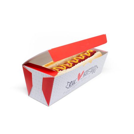 CAIXA HOT DOG DELIVERY RED GOUMERT - 50 UNIDADES - CaixaMix Embalagens