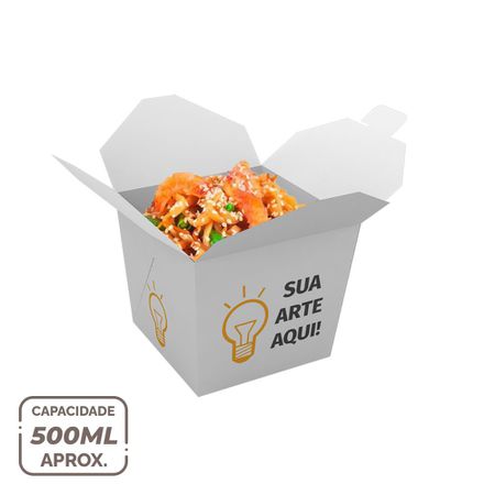 EMBALAGEM BOX ANTIVAZAMENTO MULTIUSO 500ML PERSONALIZADA - 50 UNIDADES - CaixaMix Embalagens