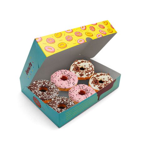 CAIXA DONUTS 6 UND - 50 UNIDADES - CaixaMix Embalagens