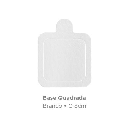 BASE PARA DOCES GRANDE BRANCA QUADRADA | 25 UN - CaixaMix Embalagens