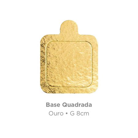BASE PARA DOCES GRANDE OURO QUADRADA | 25 UN - CaixaMix Embalagens