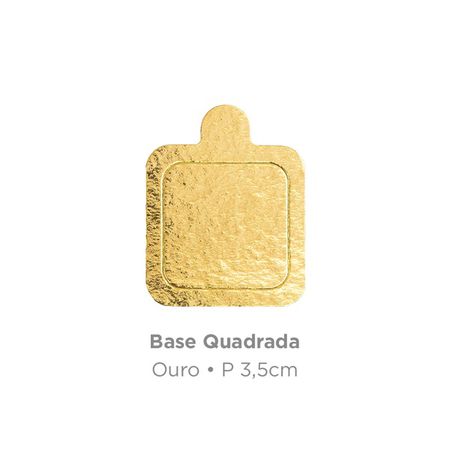 BASE PARA DOCES PEQUENA OURO QUADRADA | 25 UN - CaixaMix Embalagens