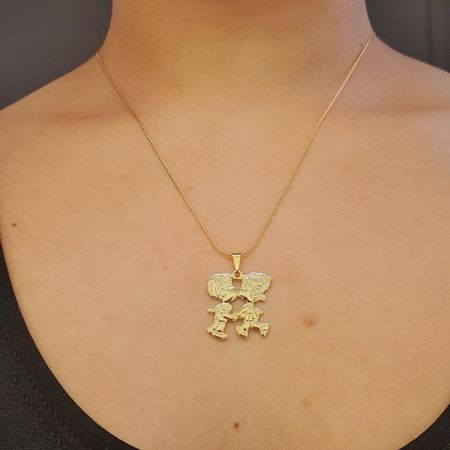 Colar Folheado A Ouro 18K Namoradinhos - Chérie Bijoux