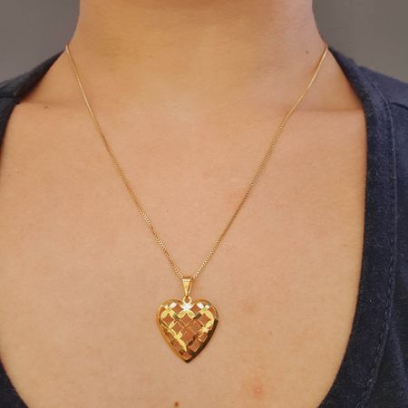 Colar Folheado A Ouro 18K Coração - Chérie Bijoux