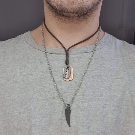 Colar Masculino Gilete - Chérie Bijoux