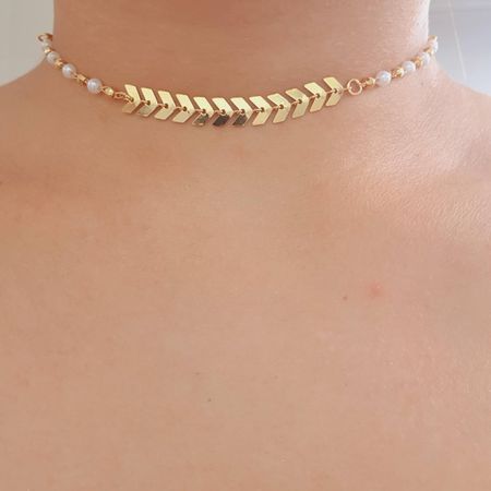 Colar Folheado A Ouro 18K Escamas - Chérie Bijoux