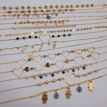 Lote Com 15 Colares Folheados a Ouro 18K Sortidos - Chérie Bijoux