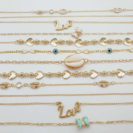 Lote Com 10 Colares Folheados a Ouro 18K Sortidos - Chérie Bijoux