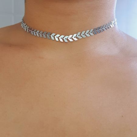 Colar Folheado A Prata 925 Escamas - Chérie Bijoux