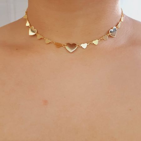 Colar Folheado A Ouro 18K Coração - Chérie Bijoux