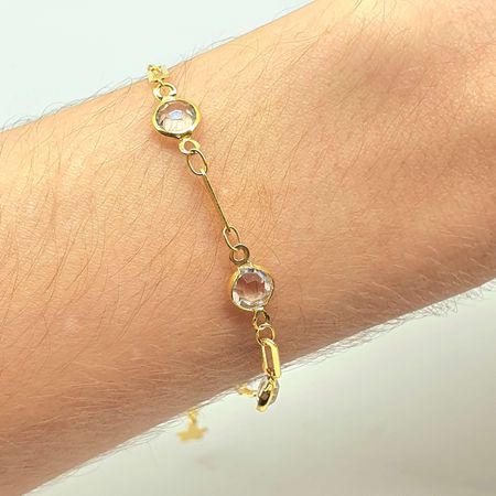Pulseira Folheada A Ouro 18K Branca - Chérie Bijoux