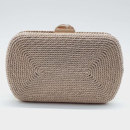 Bolsa Clutch Trançada Bege - Chérie Bijoux