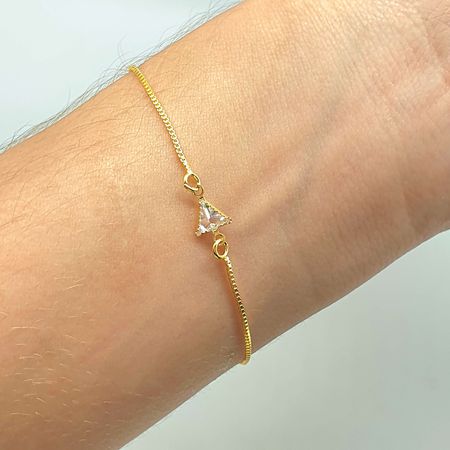 Pulseira Folheada A Ouro 18K Triângulo - Chérie Bijoux