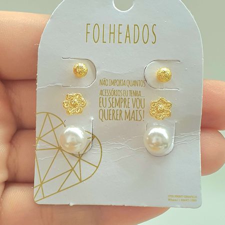 Kit De Brincos Folheados a Ouro 18K Sortidos - Chérie Bijoux