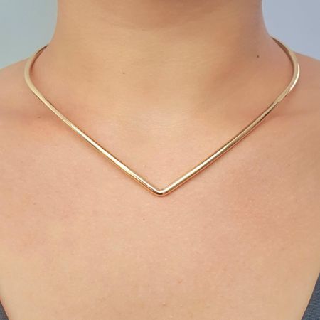 Colar Gargantilha Folheado a Ouro 18K Queen - Chérie Bijoux