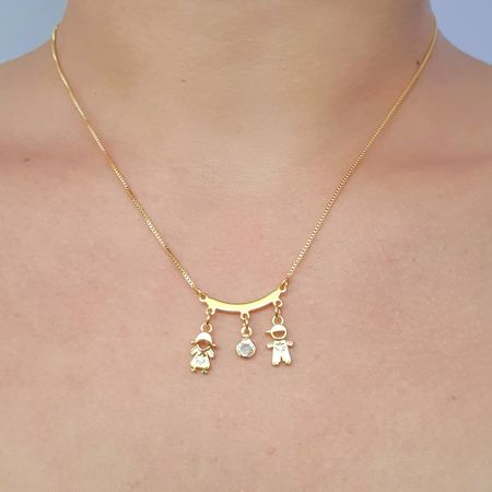 Colar Folheado a Ouro 18K Casalzinho - Chérie Bijoux