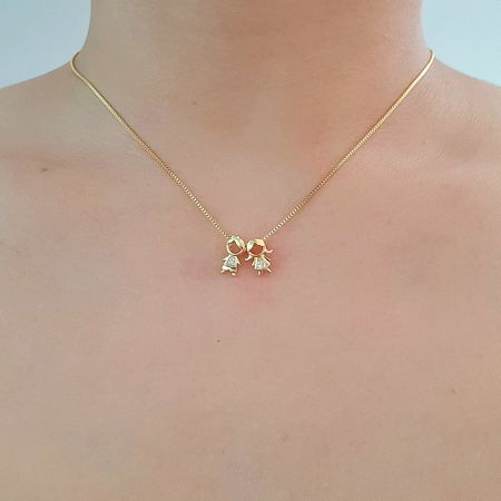 Colar Folheado a Ouro 18K Casalzinho - Chérie Bijoux