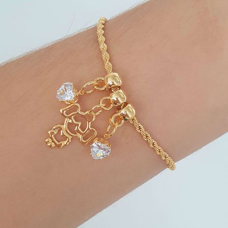 Pulseira Baiana Folheada A Ouro 18K Menina - Chérie Bijoux