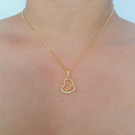 Colar Folheado a Ouro 18K Mãe - Chérie Bijoux