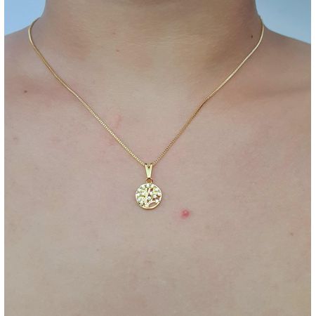 Colar Folheado a Ouro 18K Árvore Da Vida - Chérie Bijoux