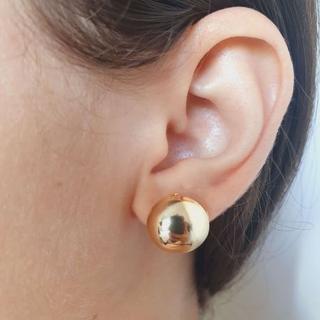 Brinco Folheado a Ouro 18K Círculo - Chérie Bijoux