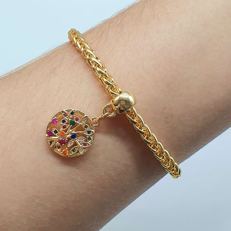 Pulseira Folheada A Ouro 18K Árvore Da Vida - Chérie Bijoux