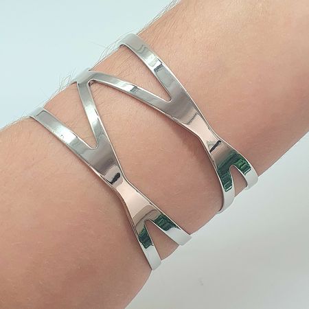 Bracelete Detalhado Prata - Chérie Bijoux