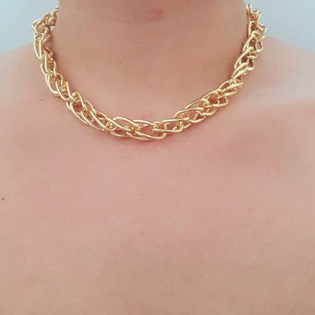 Colar Elos Folheado a Ouro 18K - Chérie Bijoux