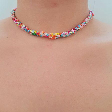 Colar Miçangas Colorida - Chérie Bijoux