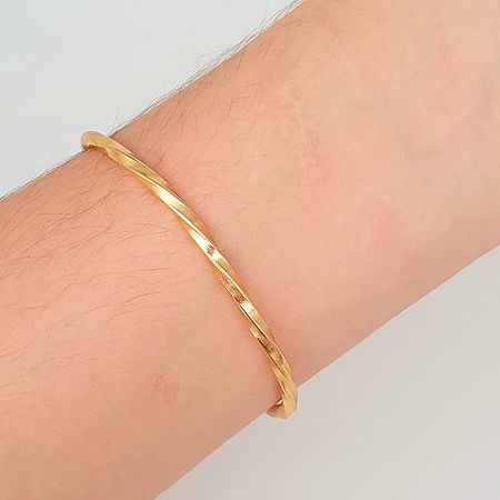 Bracelete Folheado A Ouro 18K Detalhado - Chérie Bijoux