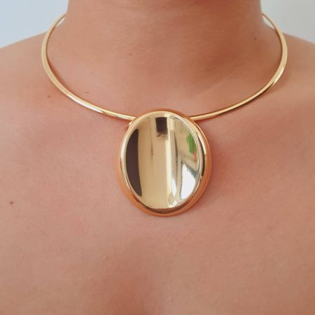 Conjunto Folheado A Ouro 18K Oval - Chérie Bijoux