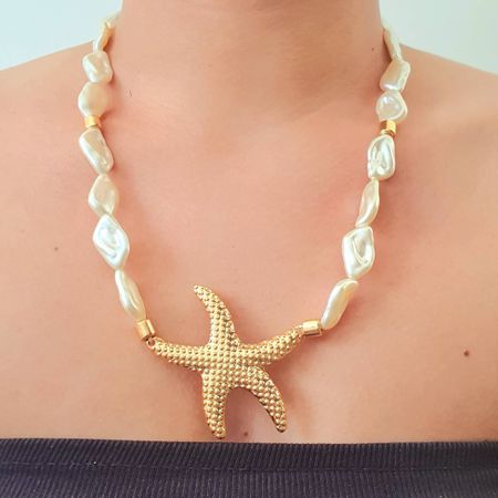 Colar Folheado a Ouro 18K Estrela Do Mar - Chérie Bijoux