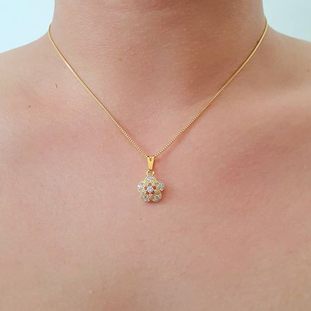 Colar Folheado a Ouro 18K Florzinha - Chérie Bijoux