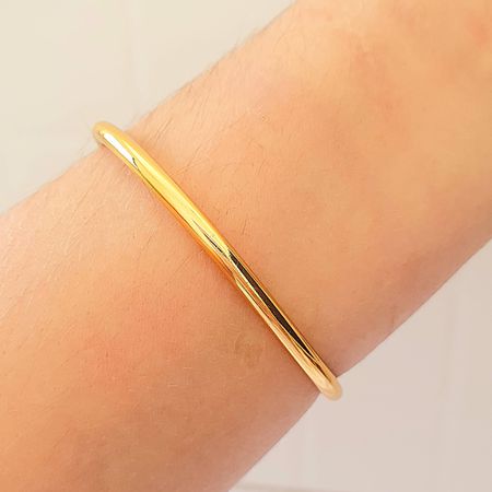 Bracelete Folheado A Ouro 18K Liso - Chérie Bijoux