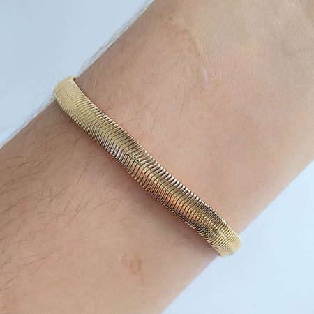 Pulseira Folheada A Ouro 18K Malha - Chérie Bijoux