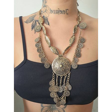 Colar Boho Chic Ouro Velho - Chérie Bijoux
