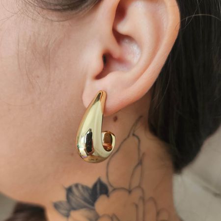 Brinco Gota Dourada - Chérie Bijoux