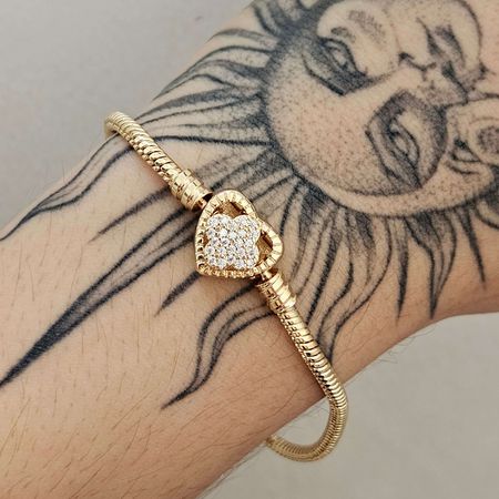 Pulseira Pandora Com Berloque Cravejada Em Zircôni... - Chérie Bijoux