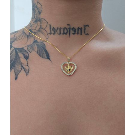 Colar Folheado a Ouro 18K Cravejado Em Zircônia No... - Chérie Bijoux